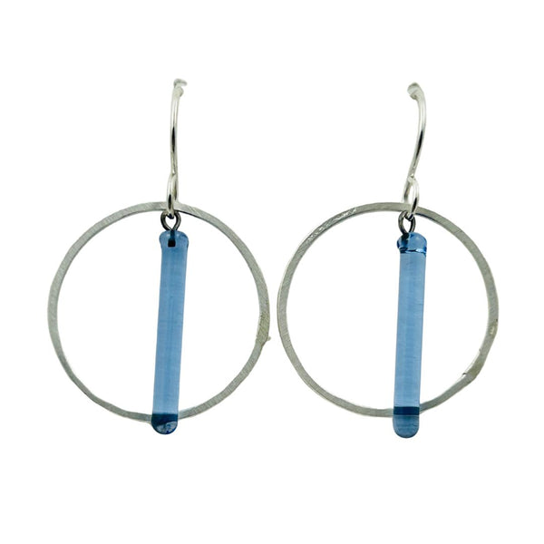 Mini Pendulum Hoop Earrings - Lavender