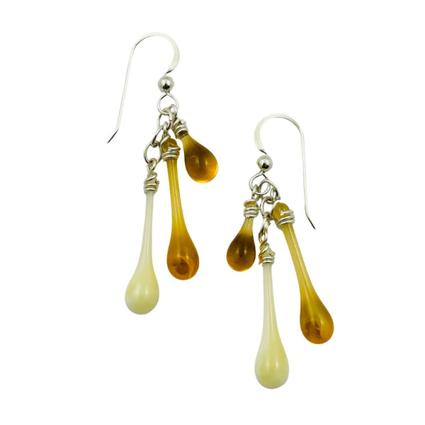 Trio Glass Earrings - Peachy Keen