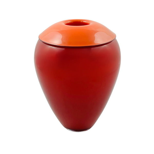 Double Overlay Vase - Red Orange
