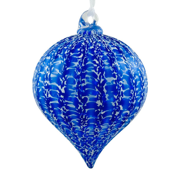 Ornament - White & Cobalt Onion