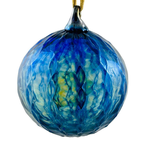 Trenton Quiocho Ornament - Metallic Blue Cable Knit