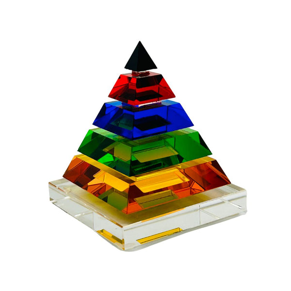 Multi-Colored Crystal Pyramid