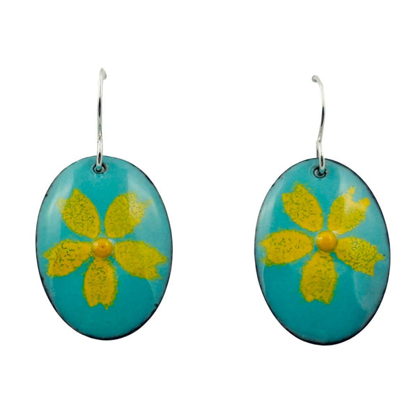 Stencil Earrings - Turquoise & Gold