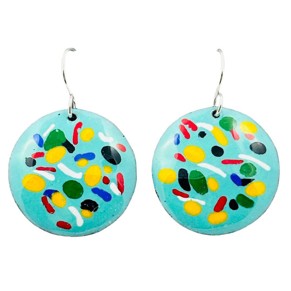 Confetti Earrings - Teal