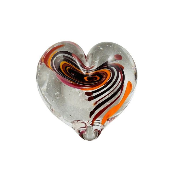 Heart Paperweight - Flamingo