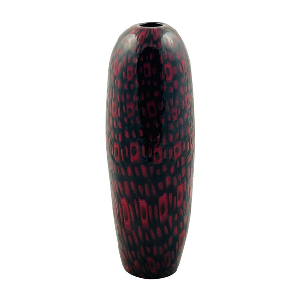 Murrini Vase - Red/Black