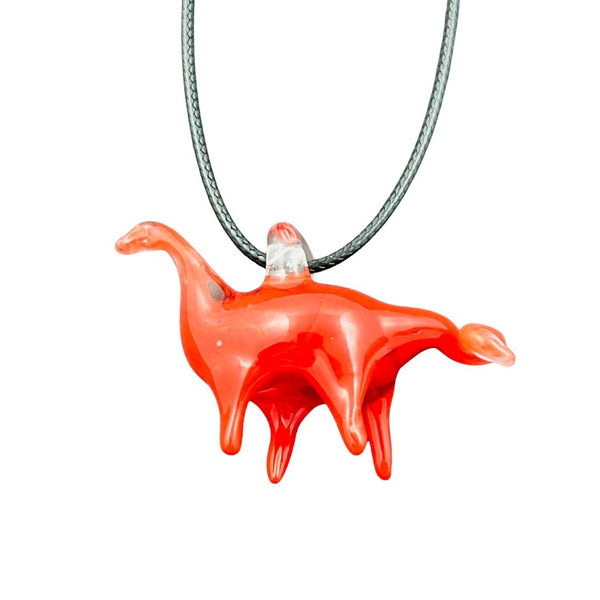 Moody Dinosaur Pendant - Red