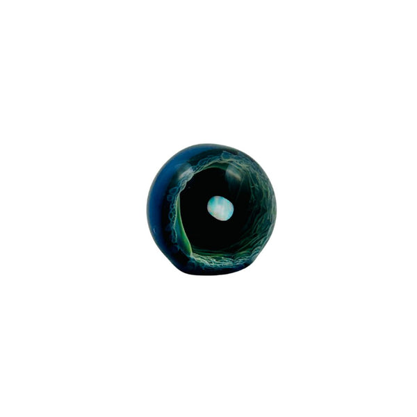 Flat Black Hole Opal Marble - Large