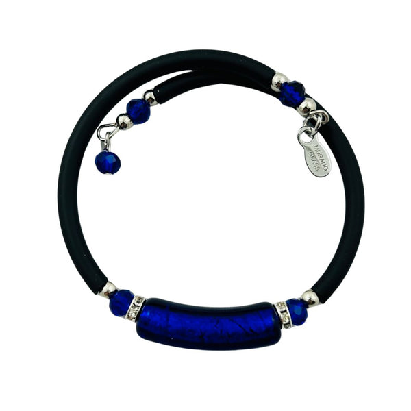 Glass Bead Rubber Bracelet - Atlantis