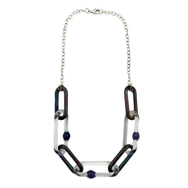 Color Link Chain Necklace - Oil Slick