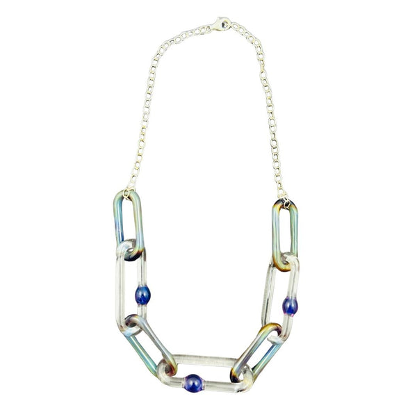 Color Link Chain Necklace - Oil Slick