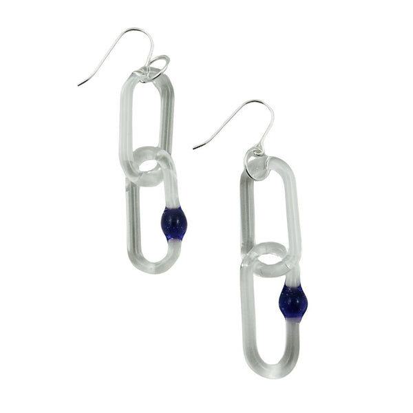 Chain Earrings - Purple