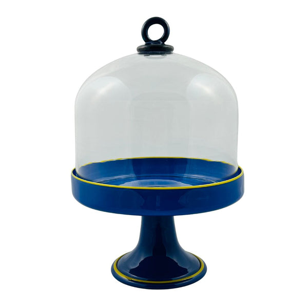 Large Cake Stand - Blue & Yellow