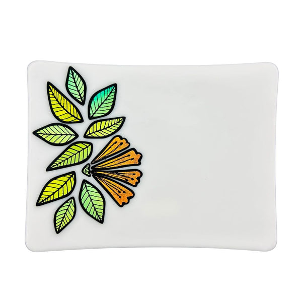 Bright Dichroic Leaves & Flower