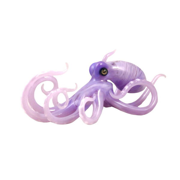 Small Glass Octopus - Lavender