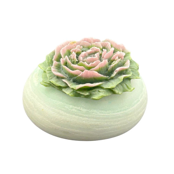 Pâte de Verre Bowl w/ Purple Cabbage Lid