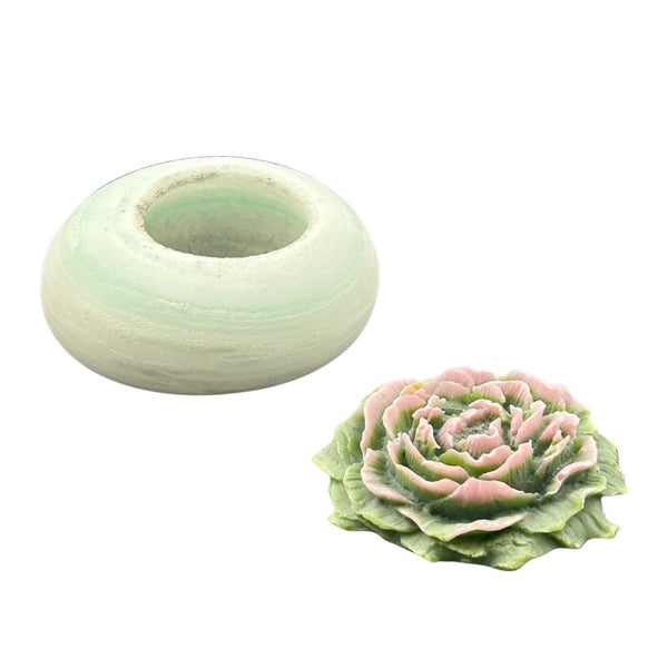 Pâte de Verre Bowl w/ Purple Cabbage Lid