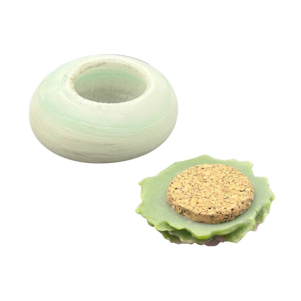 Pâte de Verre Bowl w/ Purple Cabbage Lid