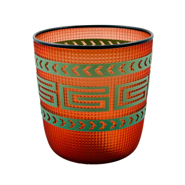 Tlingit Berry Basket - Orange/Navy