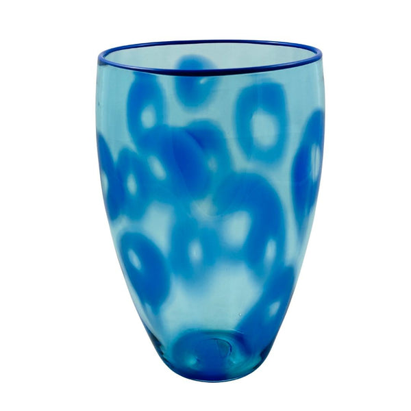 "O" Vase - Blue Leopard