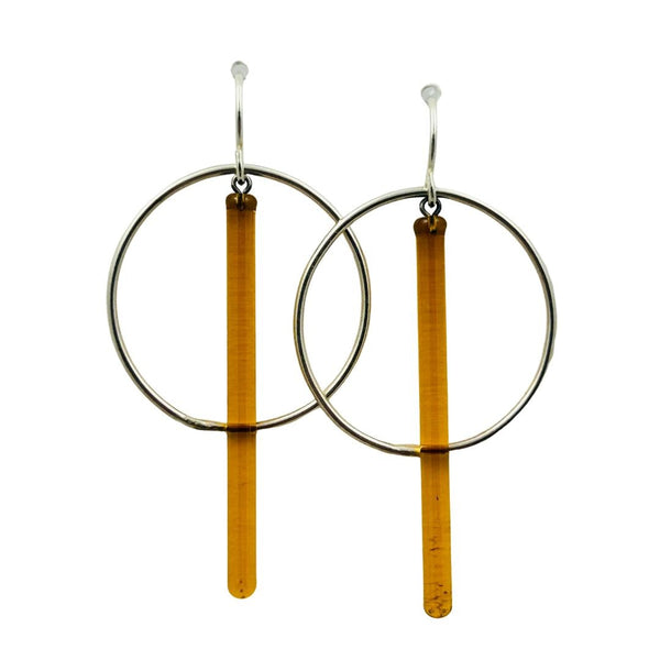 Pendulum Earrings - Amber