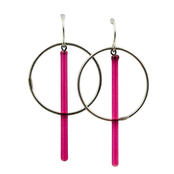 Pendulum Earrings - Fuchsia