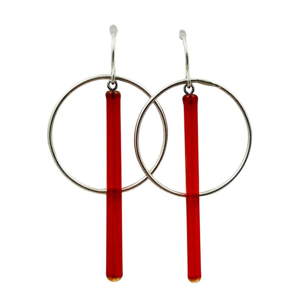 Pendulum Earrings - Red