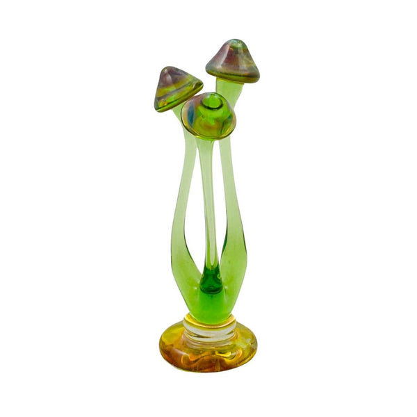 Mushroom Cluster - Green Translucent