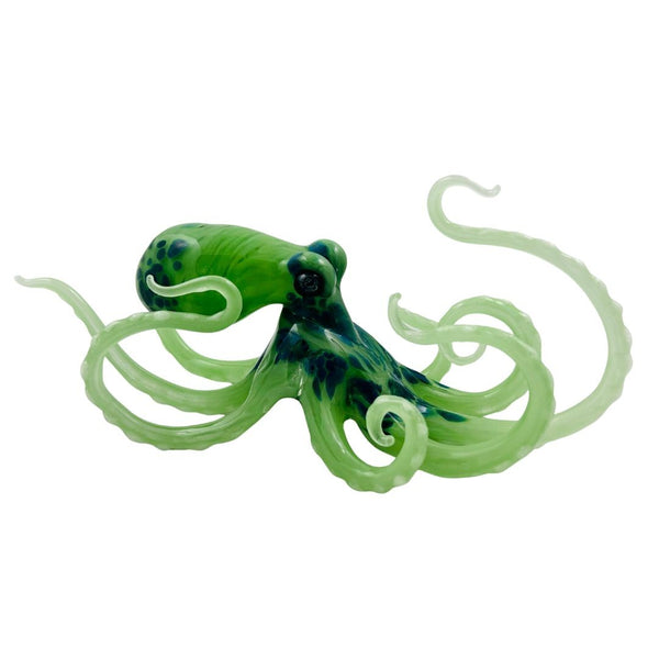 Small Glass Octopus - Mint