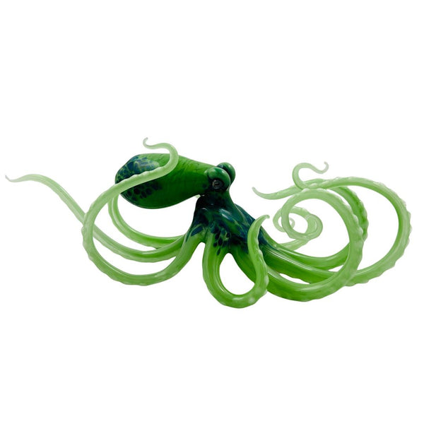 Large Glass Octopus - Mint
