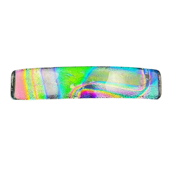Tie Dye Dichroic Glass Hair Clip - Lunar Orbit