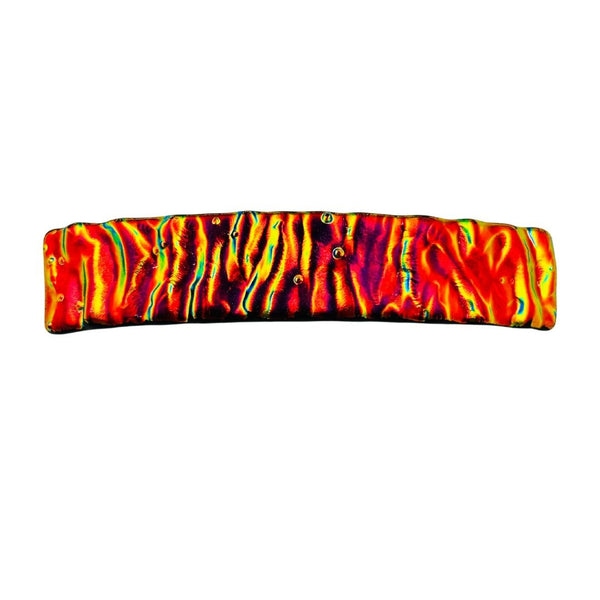 Ripple Dichroic Glass Hair Clip - Sunfire