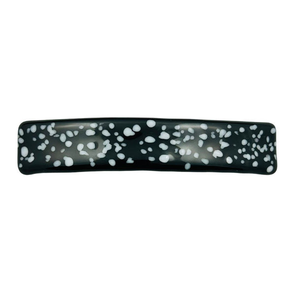 B&W Glass Hair Clip - Salt & Pepper