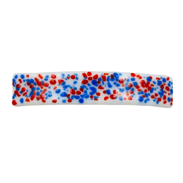 Patriotic Glass Hair Clip - Fireworks