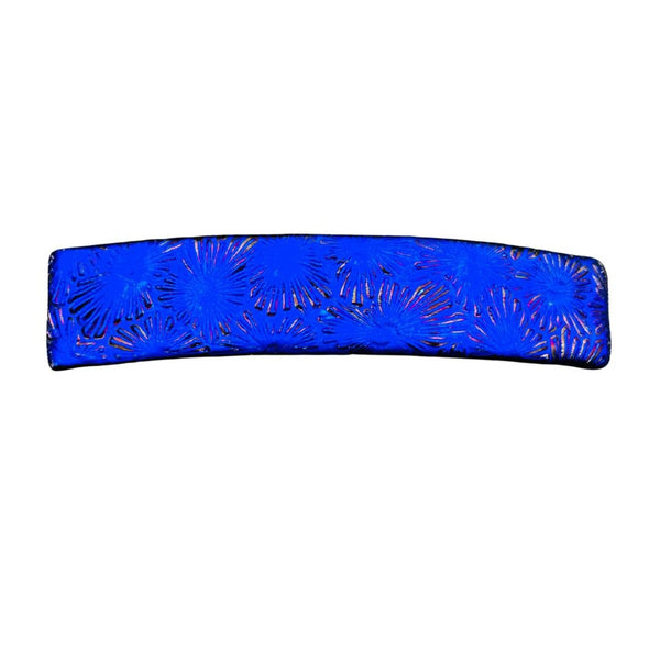 Florentine Dichroic Glass Hair Clip - Deep Blue Sea