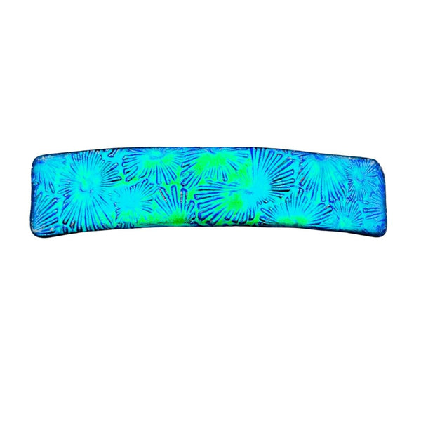 Florentine Dichroic Glass Hair Clip - Peacock