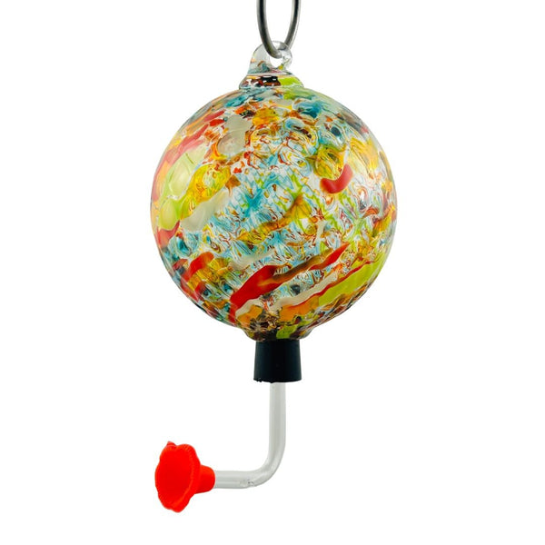 Glass Hummingbird Feeder - Color Splash
