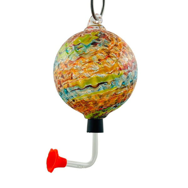 Glass Hummingbird Feeder - Disco Fever