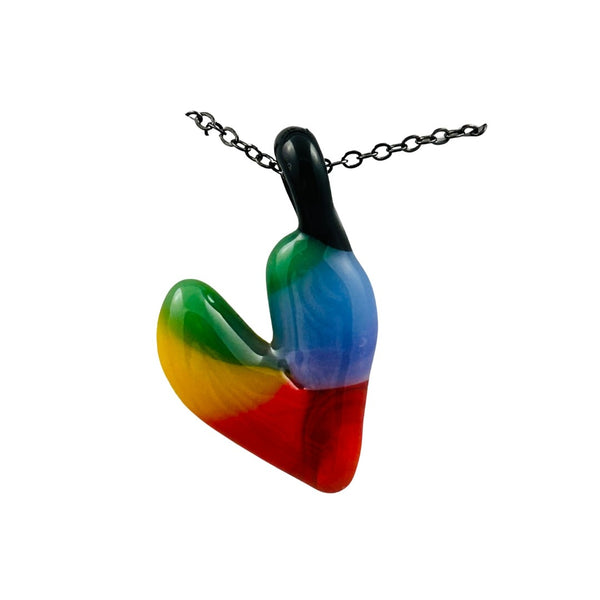Awkward² Necklace - Rainbow Heart 02