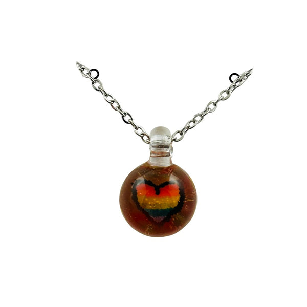Awkward² Necklace - Rainbow Sunset Heart