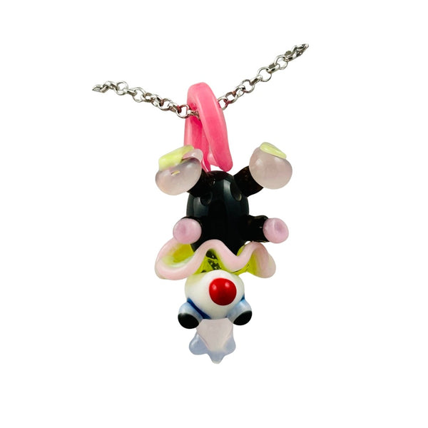 Awkward² Necklace - Lt. Pink Opossum Clown