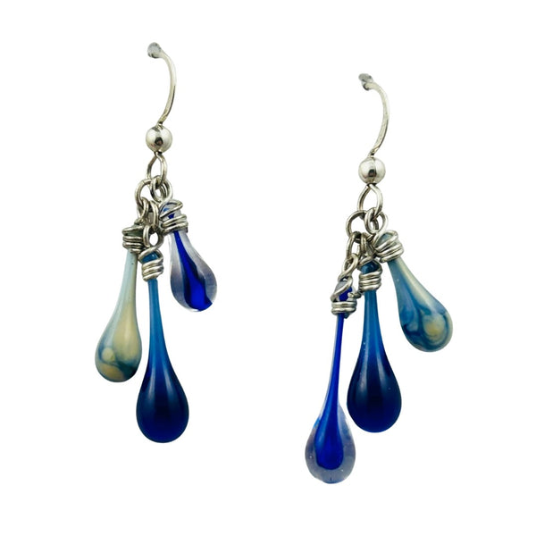 Trio Glass Earrings - Storm Clouds