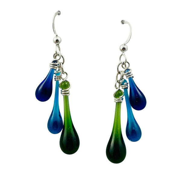 Trio Glass Earrings - High Tide