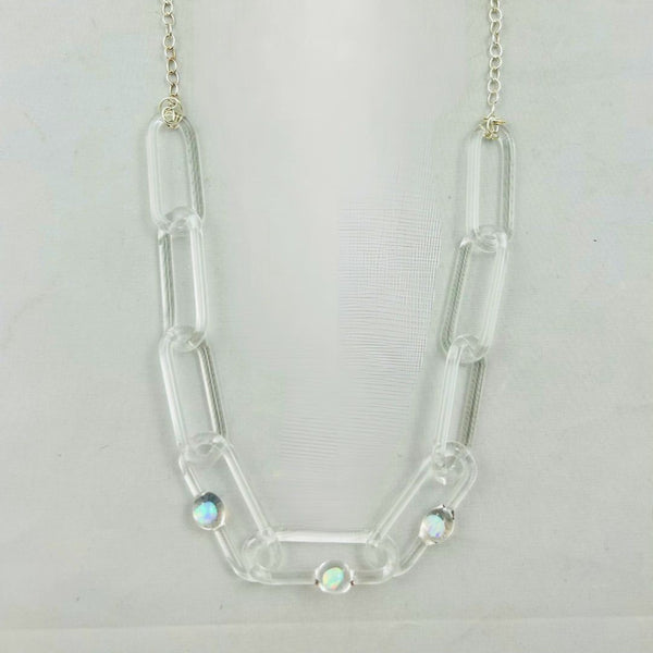 Chain Necklace - Triple Opal