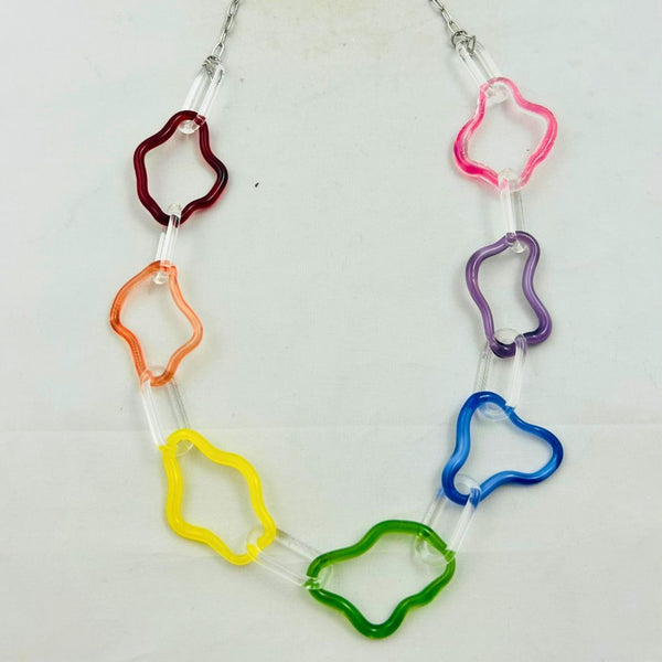 Chain Necklace - Wavy Rainbow