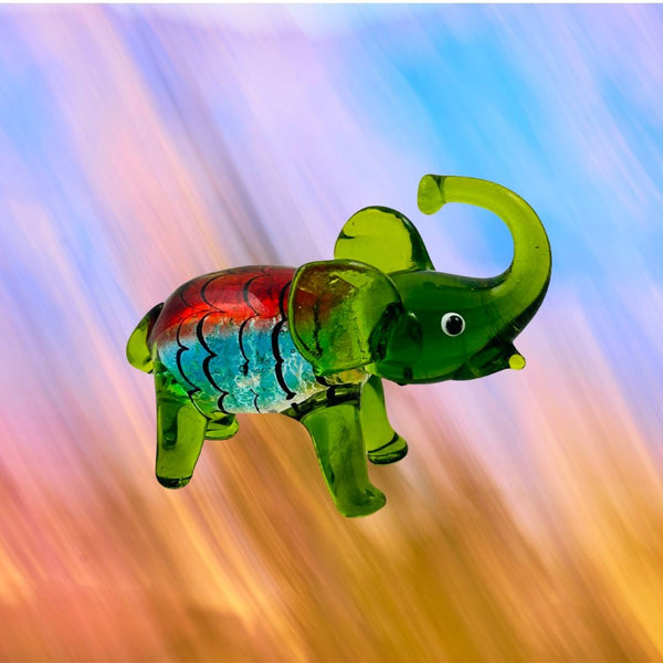 Patterned Green Elephant