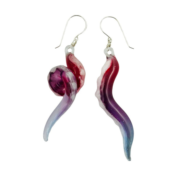 Glass Octopus Tentacle Earrings - A Bit Bisexual