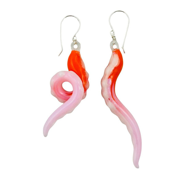 Glass Octopus Tentacle Earrings - Live Laugh Lesbian