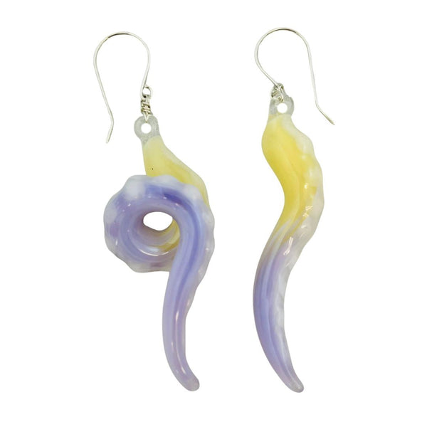 Glass Octopus Tentacle Earrings - Witches Brew