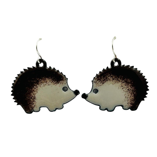 Enamel Hedgehog Earrings